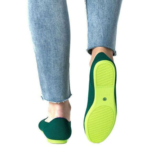 ROTHY'S The Loafer casual eco friendly everyday flats jade green Retired Size 6 - Picture 7 of 8
